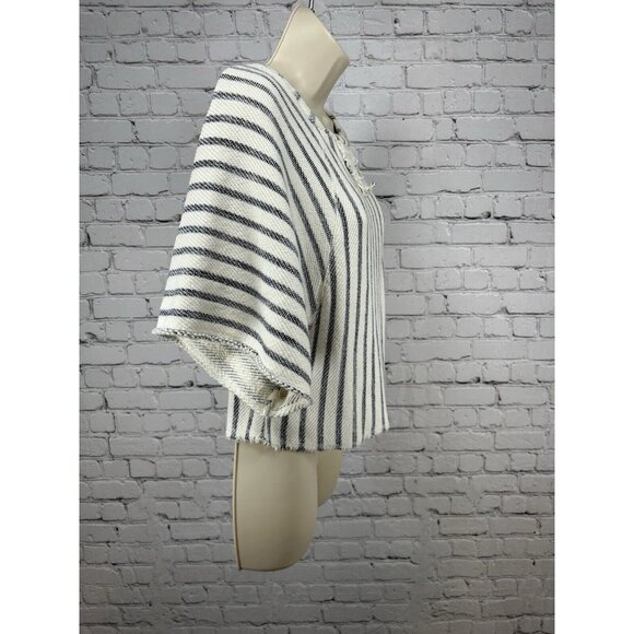 Anthropologie Dolan Left Coast Collection Cotton Terry Wide Sleeve Crop Top S - Picture 8 of 9